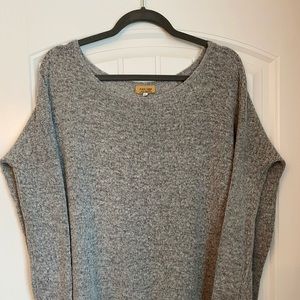 PIKO sheer gray oversized sweater Sz M